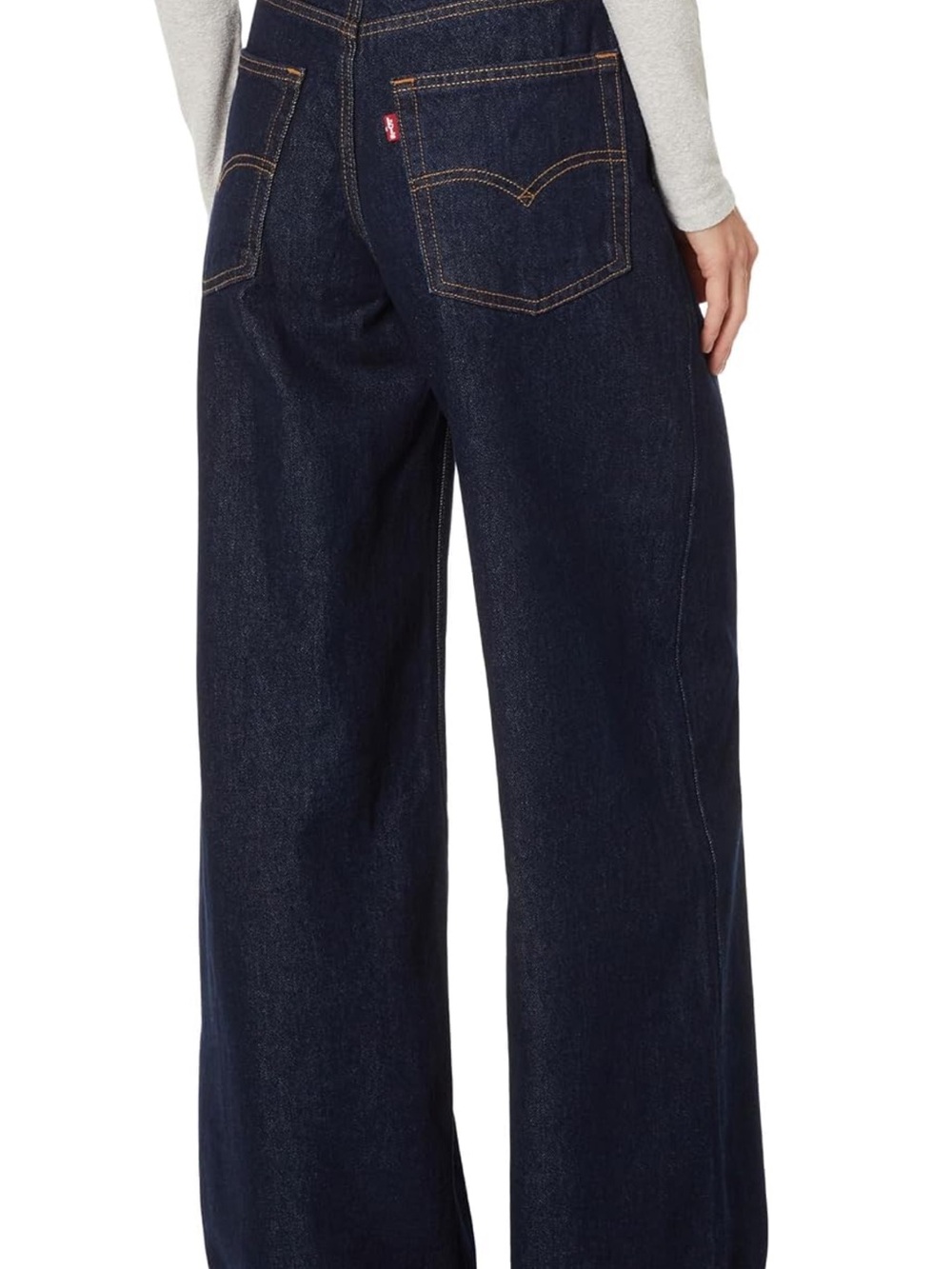 Levi's Women's Dark Blue XL straight -Leg Tie-Waist Jeans size 27 - Picture 4 of 6